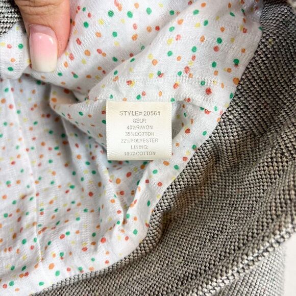 ANTHROPOLOGIE UNDER SKIES Grey Cropped Moto Style Jacket Size Medium - Picture 7 of 12